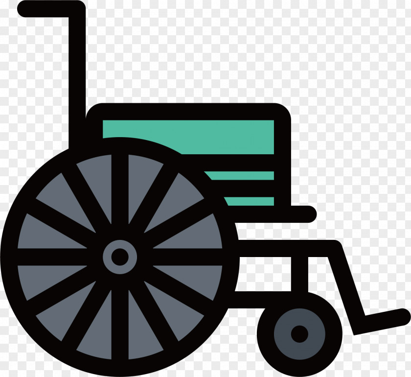 Blue Wheelchair Stende ICO Icon PNG