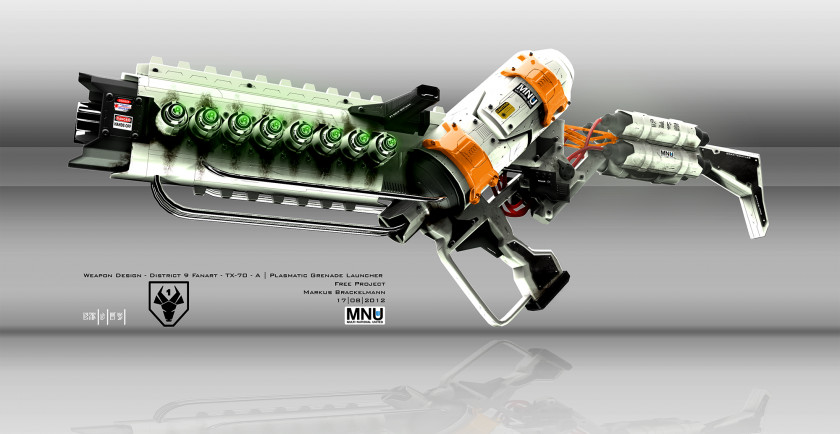 Grenade Launcher Destiny Battlefield 3 Weapon Concept Art Alien PNG