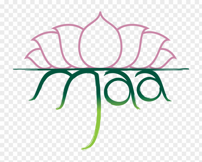 Maa Yoga Studio Logo Graphic Design PNG