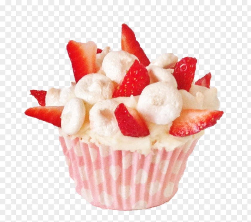 Strawberry Sundae Cupcake Parfait Muffin Buttercream PNG