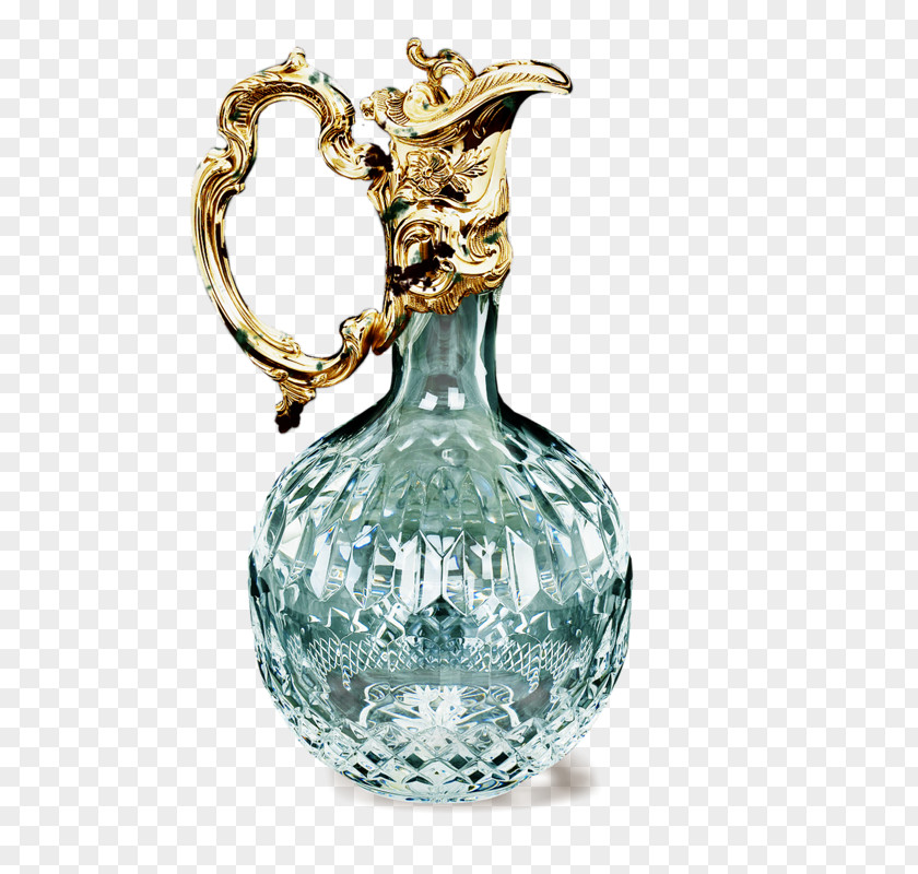 Art Gorgeous Blue Bottle Vase Glass Pitcher Lead PNG