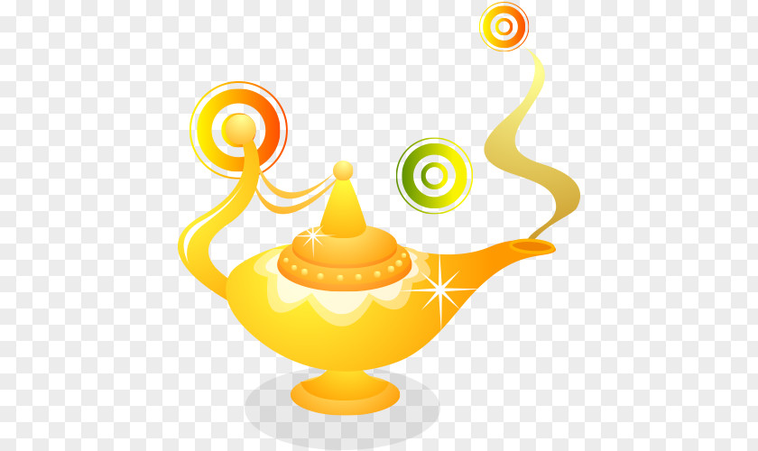 Vector Magic Lamp Aladdin Cartoon PNG