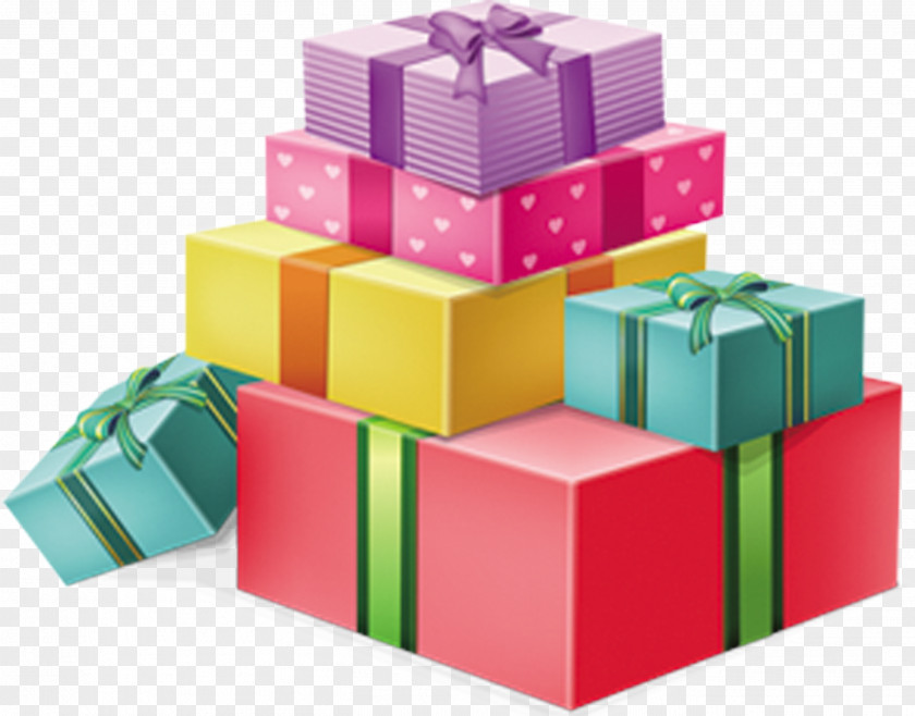 Colorful Gift Box Vector PNG