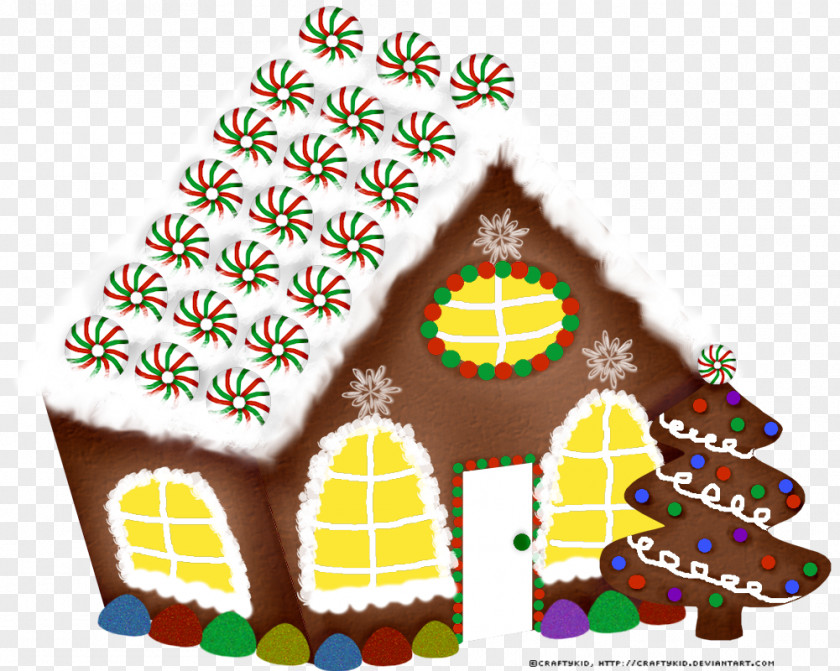 Ginger House Gingerbread Lebkuchen Christmas Tree Ornament PNG