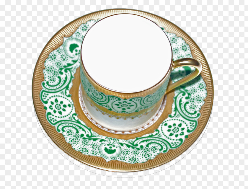 Hand-painted Coffee Cup Saucer Porcelain Plate Tableware PNG