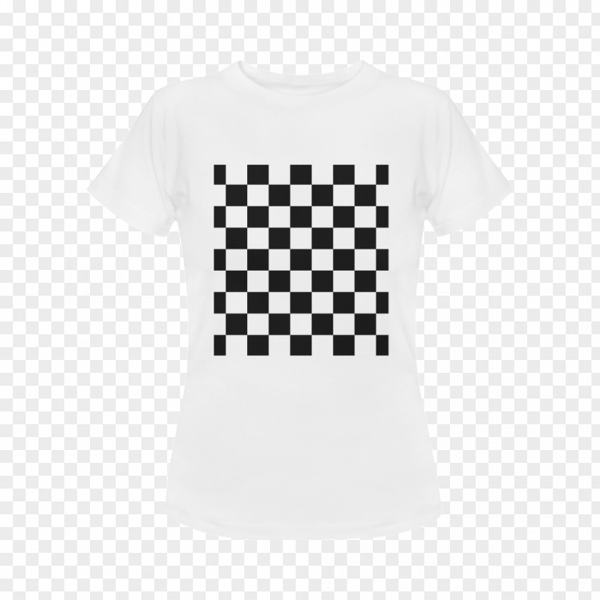 White T Shirt Model Checkerboard Textile Draughts Cushion PNG