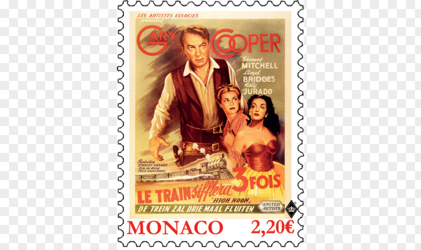 Grace Kelly Will Kane Film Poster Postage Stamps PNG