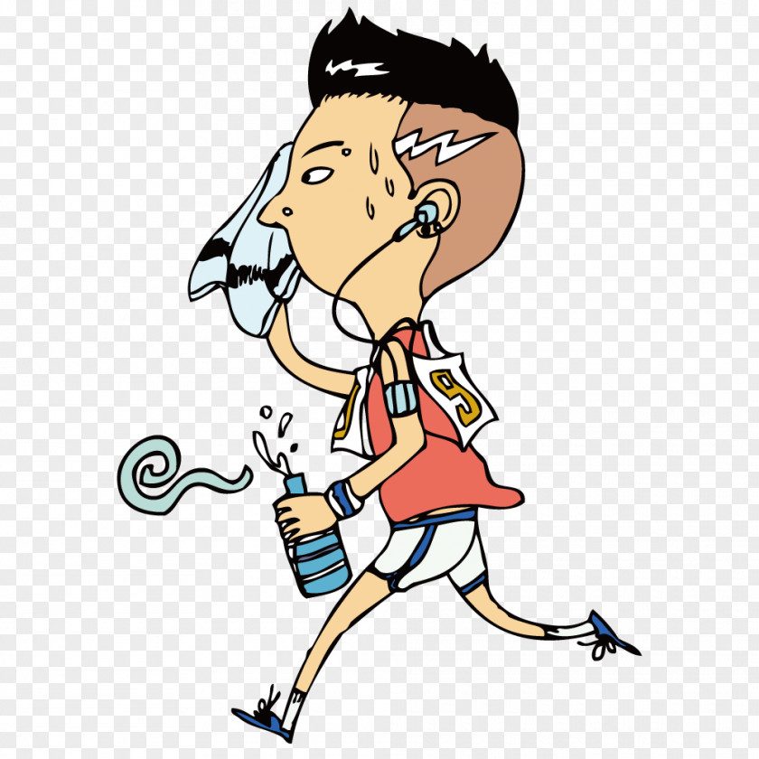 Running Boy Illustration PNG