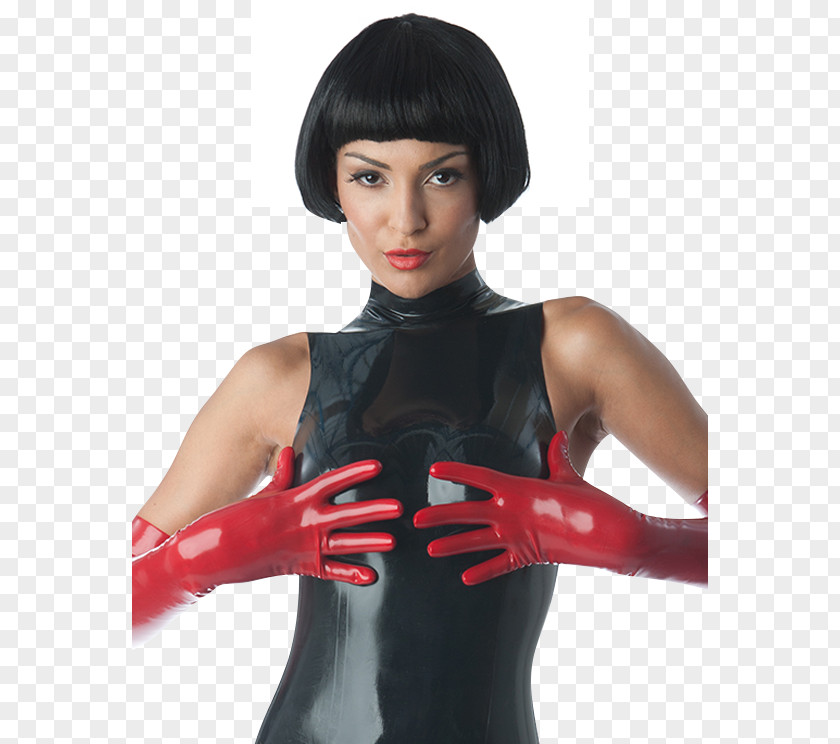 Woman Latex Evening Glove Medical PNG