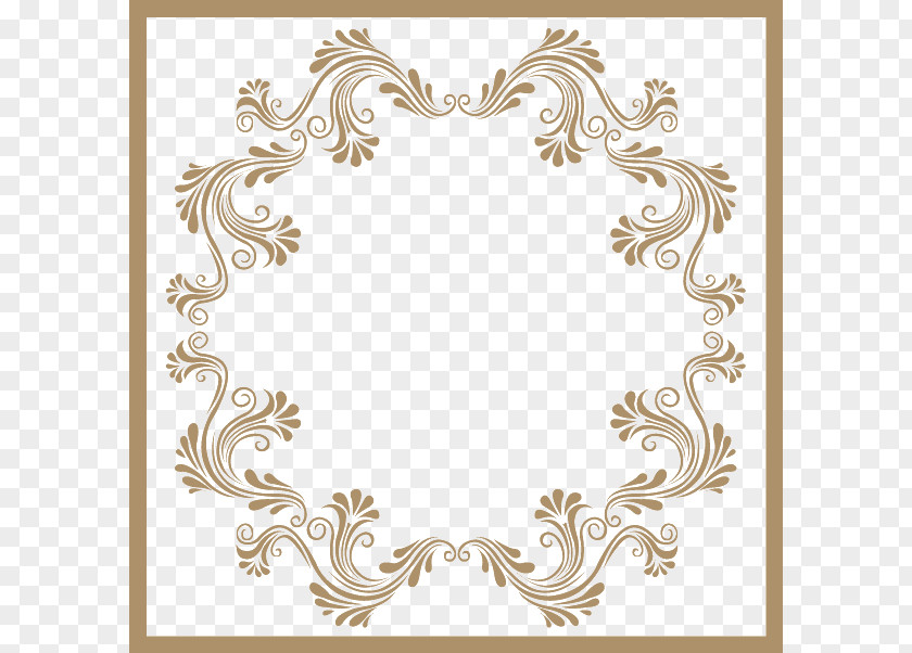 Yellow Frame With A Pattern Visual Arts Picture PNG