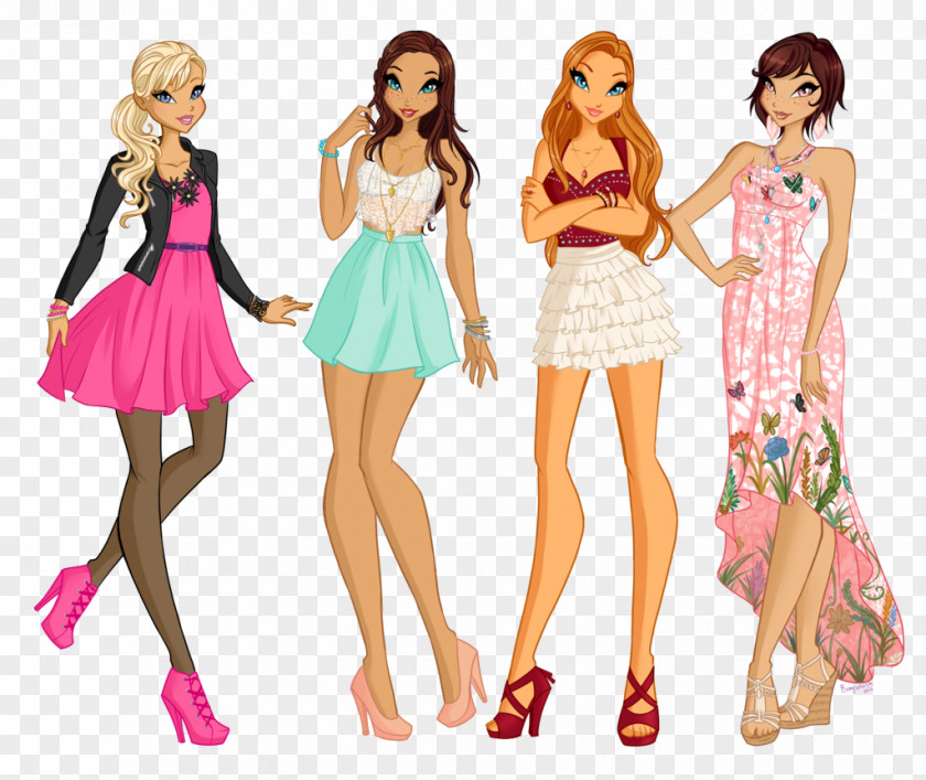 Berry Splash .com Barbie Fashion Dress PNG
