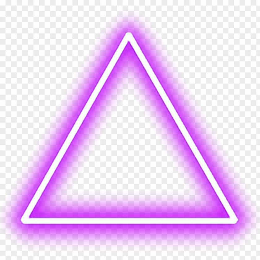 Light Neon Lighting White Triangle PNG