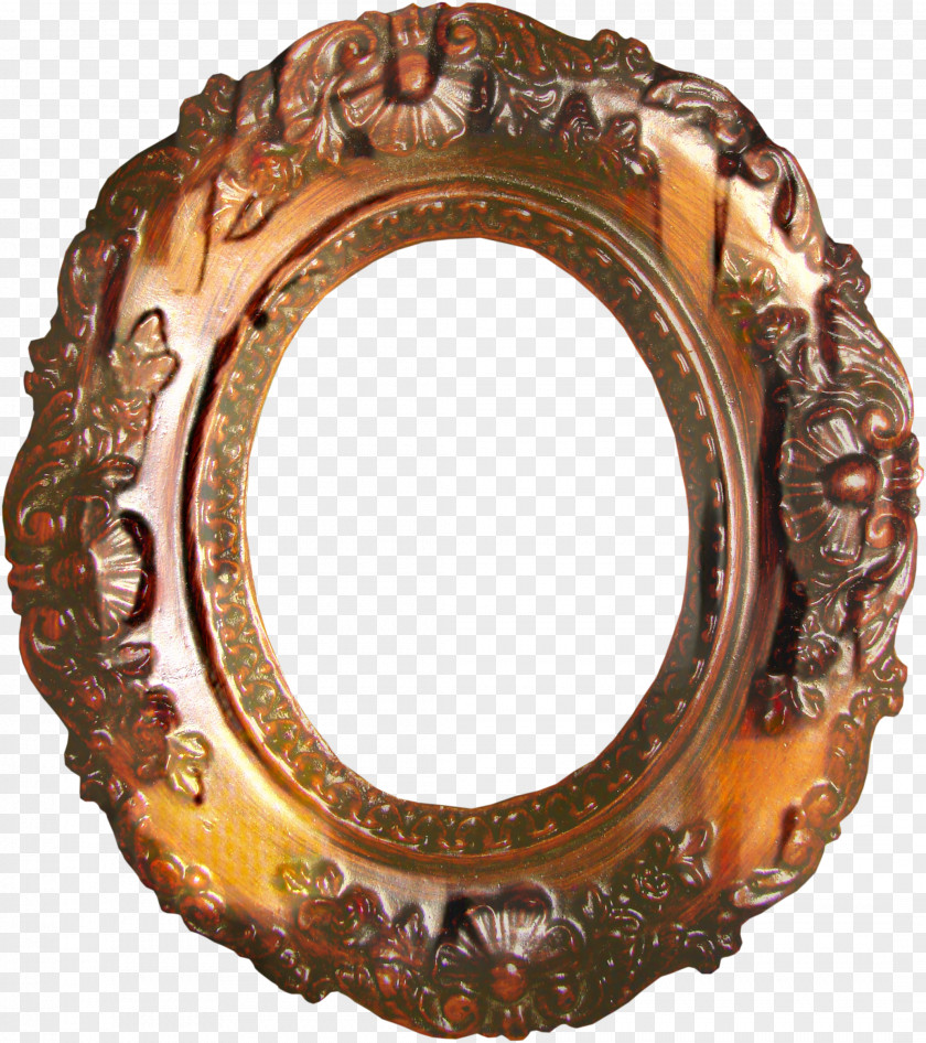 Metal Picture Frame Circle Background PNG