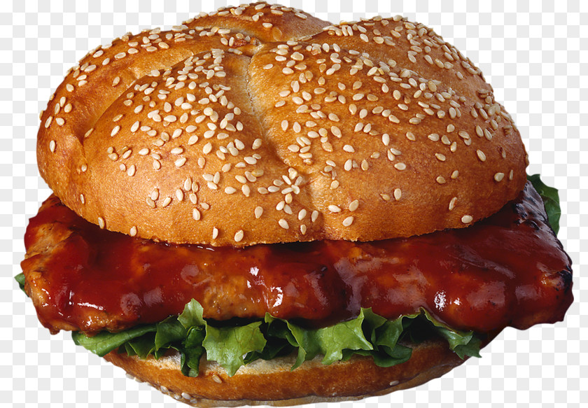 Oversized Chicken Burger Hot Dog Hamburger Ribs Barbecue Fast Food PNG