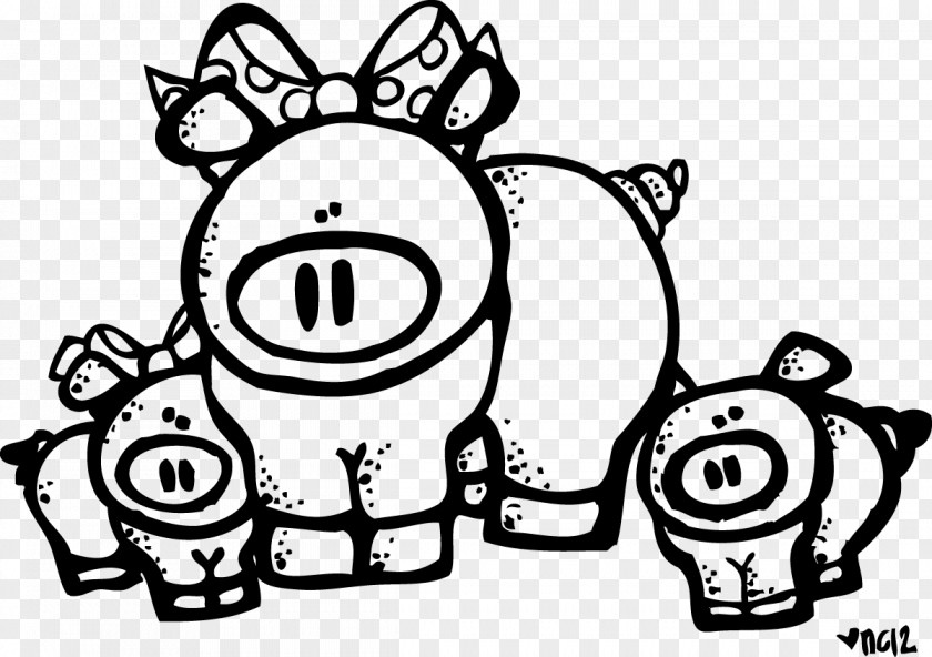 Pig Coloring Book Clip Art PNG