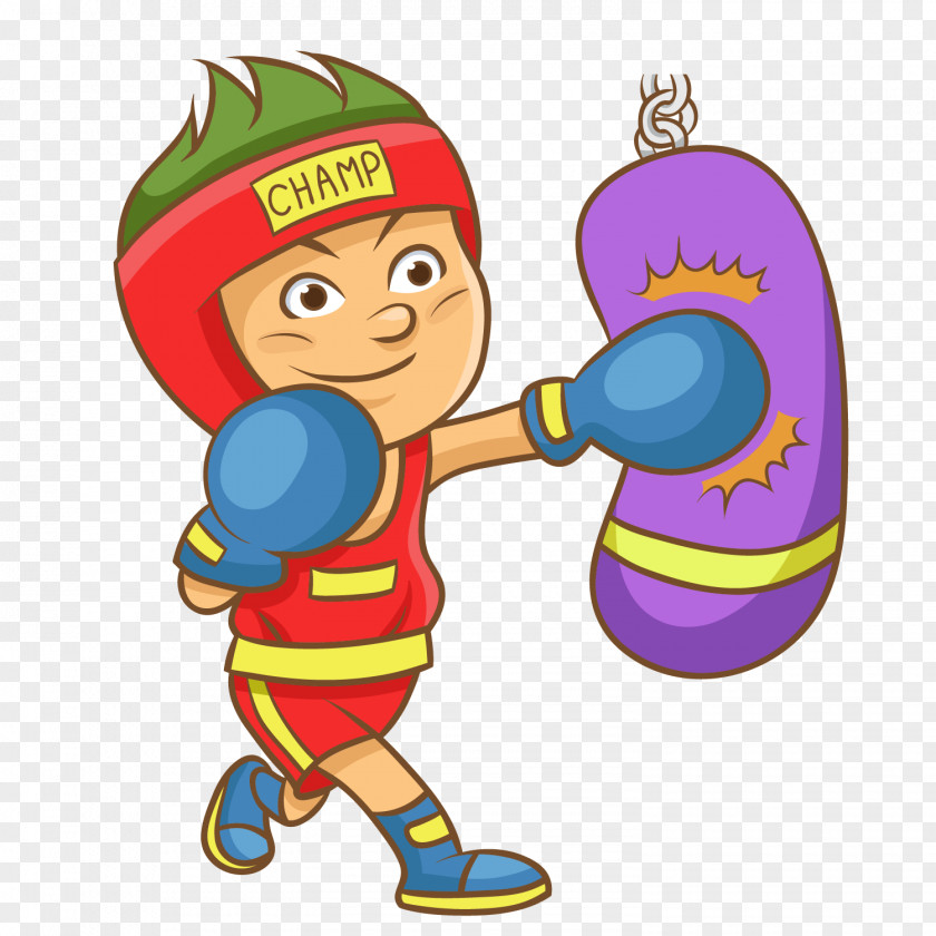 Sand Bag Boxing Vector Graphics Image Cartoon PNG