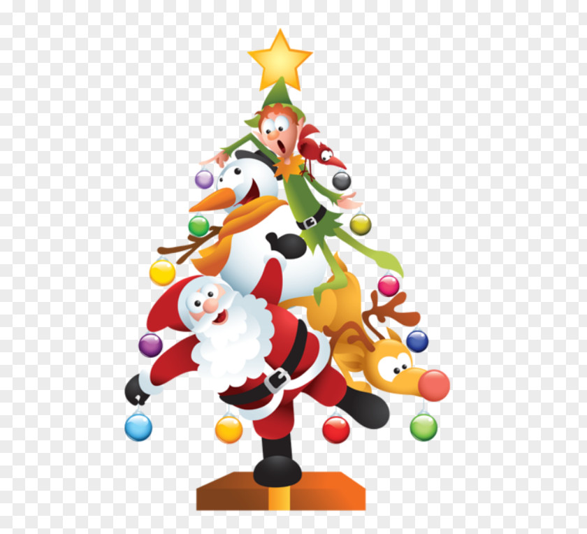 Santa Claus Clip Art Christmas Tree PNG