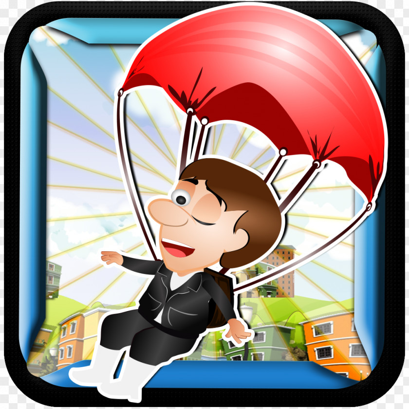 Cartoon Parachute Word Search Game App Store PNG