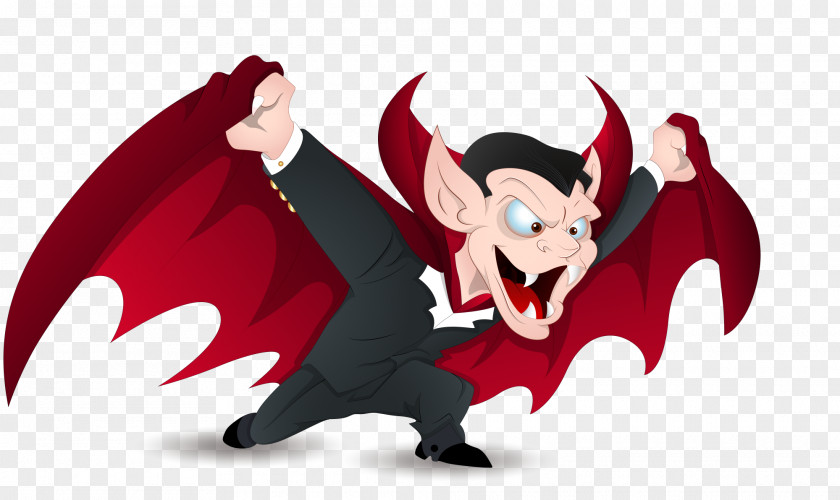 Devil Cartoon Vampire Bat Count Dracula Royalty-free Clip Art PNG