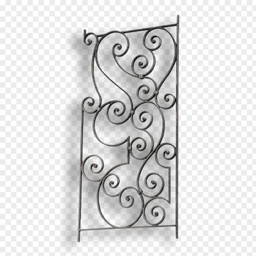Wrought Iron Gate Rectangle Material White Font PNG