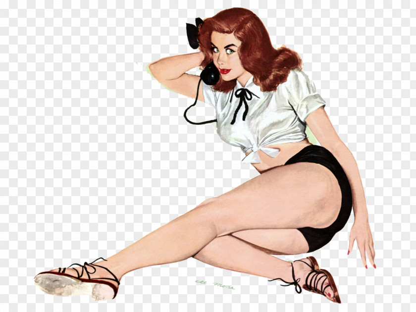 1950s Pin-up Girl Poster Esquire Illustration PNG girl Illustration, Sexy Girls, woman holding telephone clipart PNG