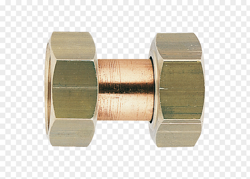 Brass Cage Nut Formstück Copper PNG