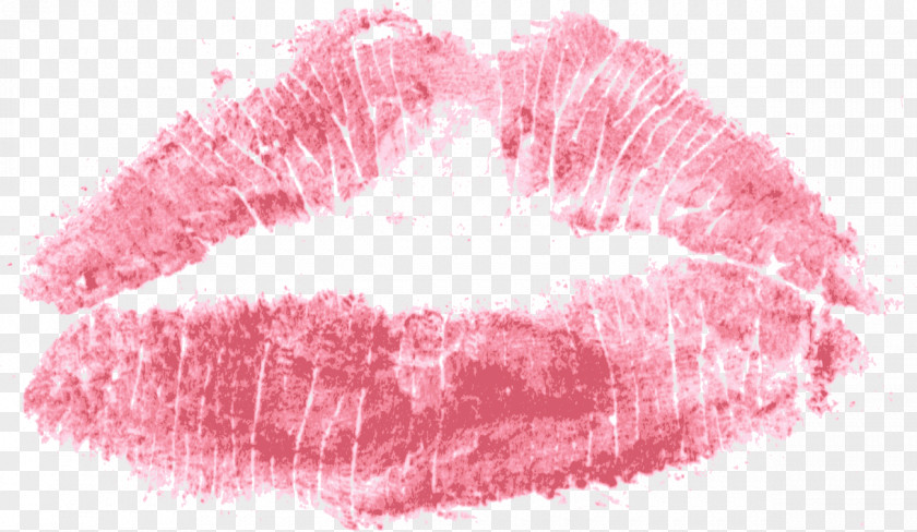 Pink Watercolor Lip Kiss Yanow Clip Art PNG