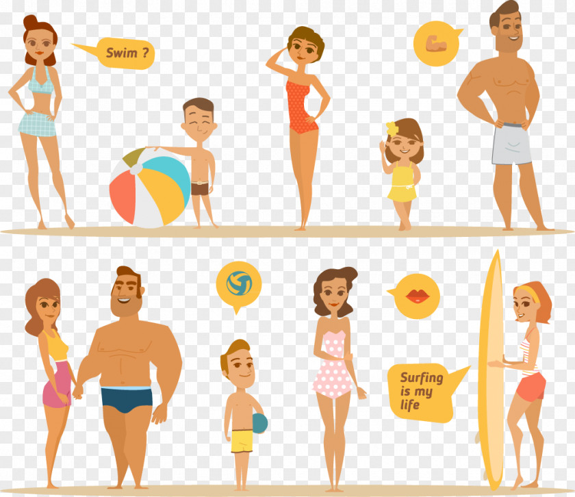 Swimming Vector Cartoon Comics Royalty-free Illustration PNG