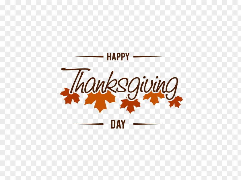 English And Maple Leaf Design Thanksgiving Dinner Day Christmas PNG