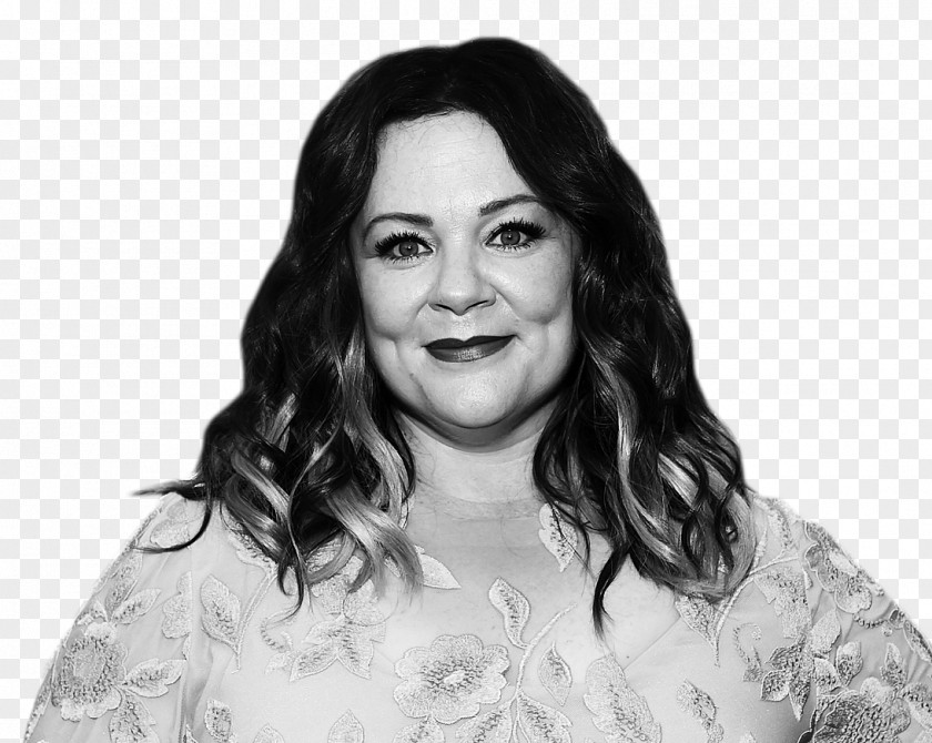 Hollywood Actress Melissa McCarthy Saturday Night Live Black And White Photography PNG