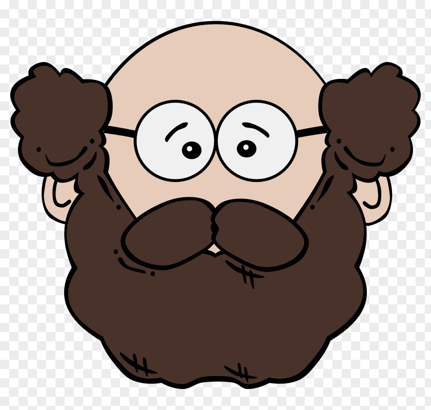 Cartoon Man Face Beard Clip Art PNG