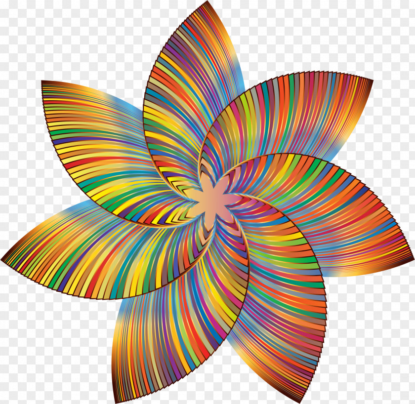 Colorful Pinwheel Cliparts Color Line Art Flower Clip PNG
