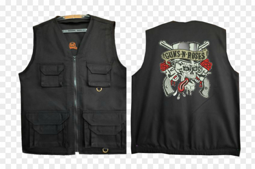 Jacket Gilets Waistcoat Embroidery Guns N' Roses PNG