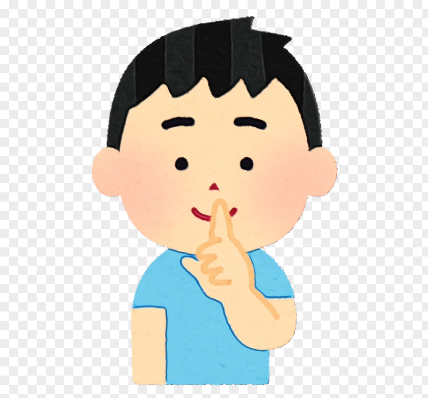 Thumb Hand Cartoon Nose Child Cheek Forehead PNG