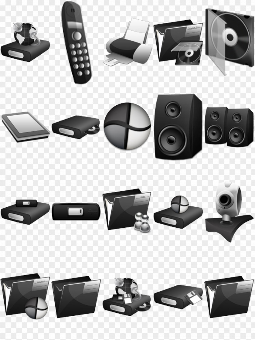 3d Black And White Appliances Home Appliance Graphic Design PNG
