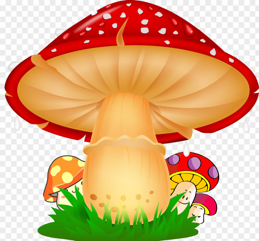 Cartoon Mushroom Paternity And Creative Expression Sealless Illustration PNG