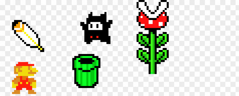 Super Mario Sprite Piranha Plant Line Clip Art PNG