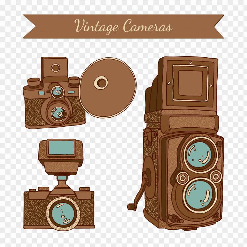 Vintage Camera Photography Pub Crawl Illustration PNG