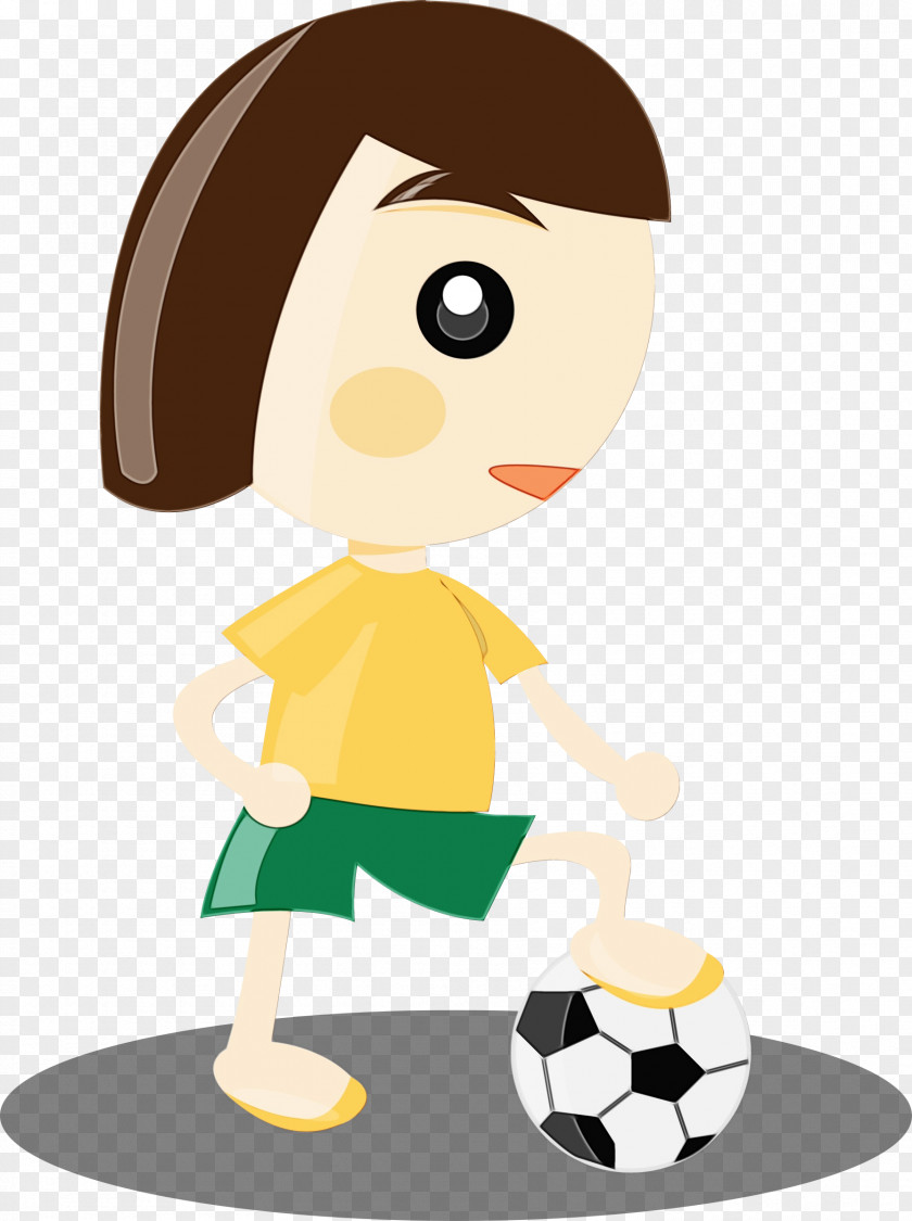 Child Animation Soccer Ball PNG
