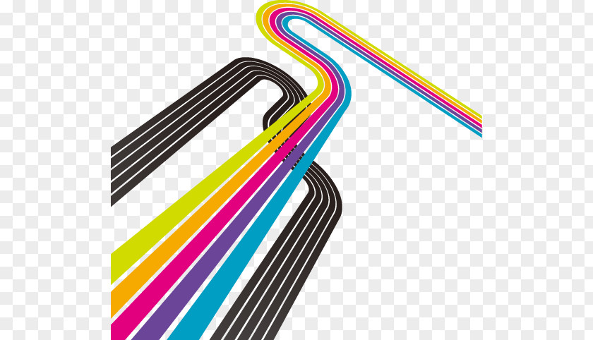 Colorful Abstract Geometric Lines Line Geometry Curve PNG