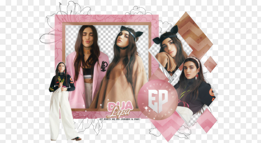 Dua Lipa Fashion Long Hair Emoticon PNG