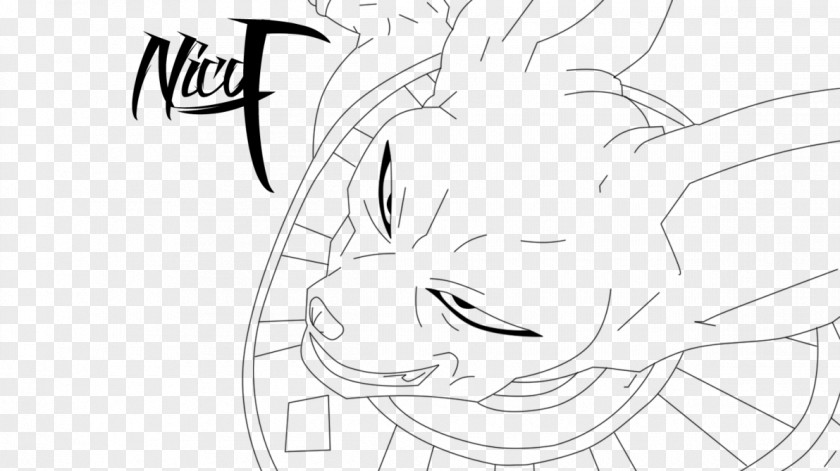 Goku Black And White Beerus Line Art Character Cartoon Sketch PNG