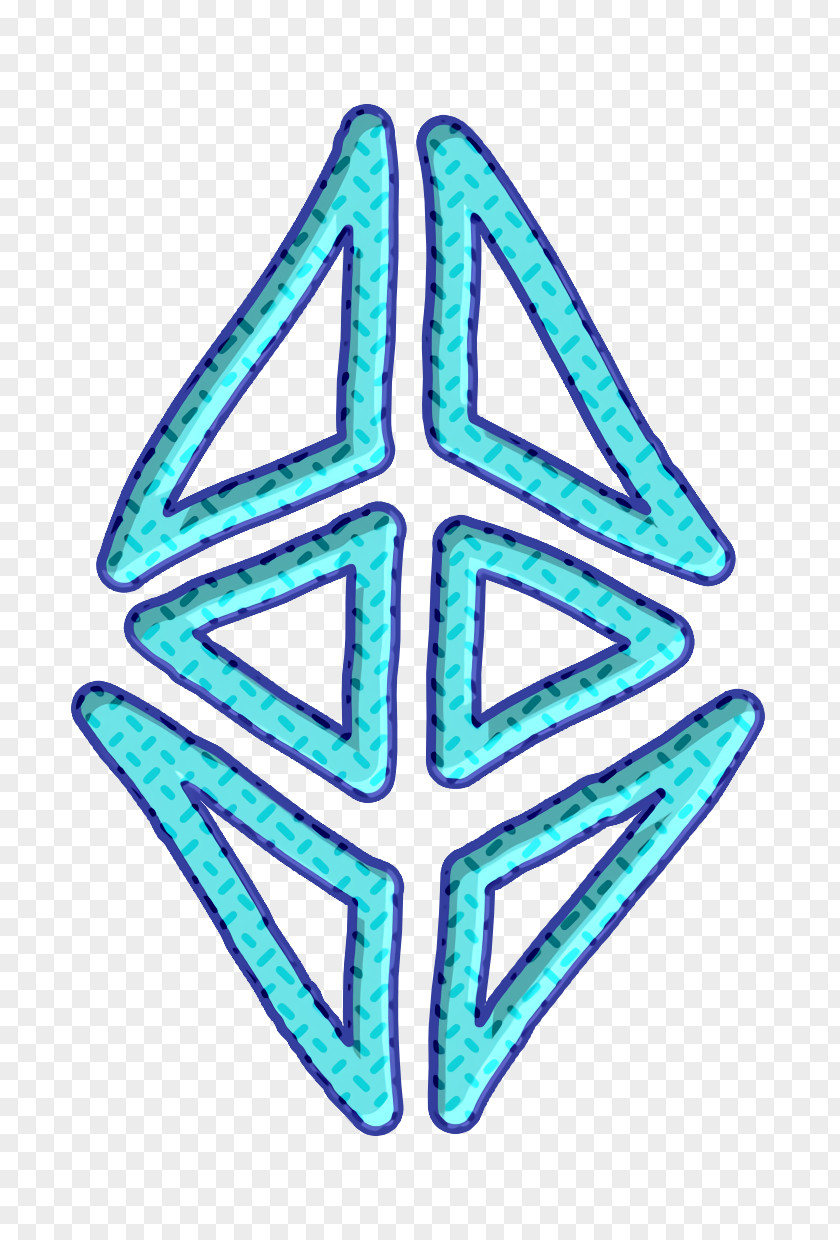 Symbol Electric Blue Ethereum Icon Logo Logos PNG