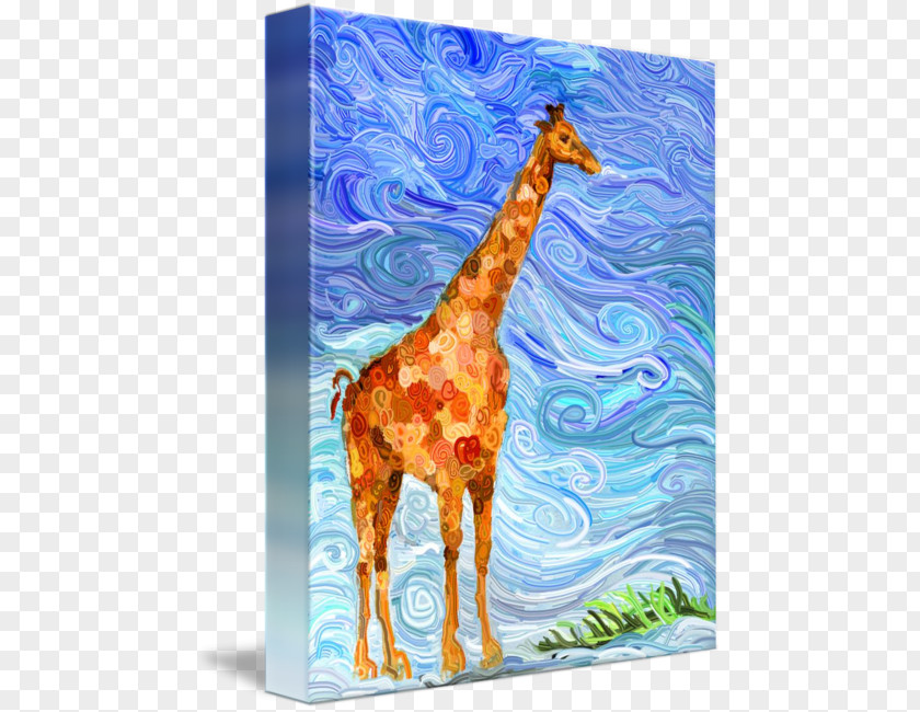 Van Gogh Giraffe Gallery Wrap Canvas Art Printing PNG