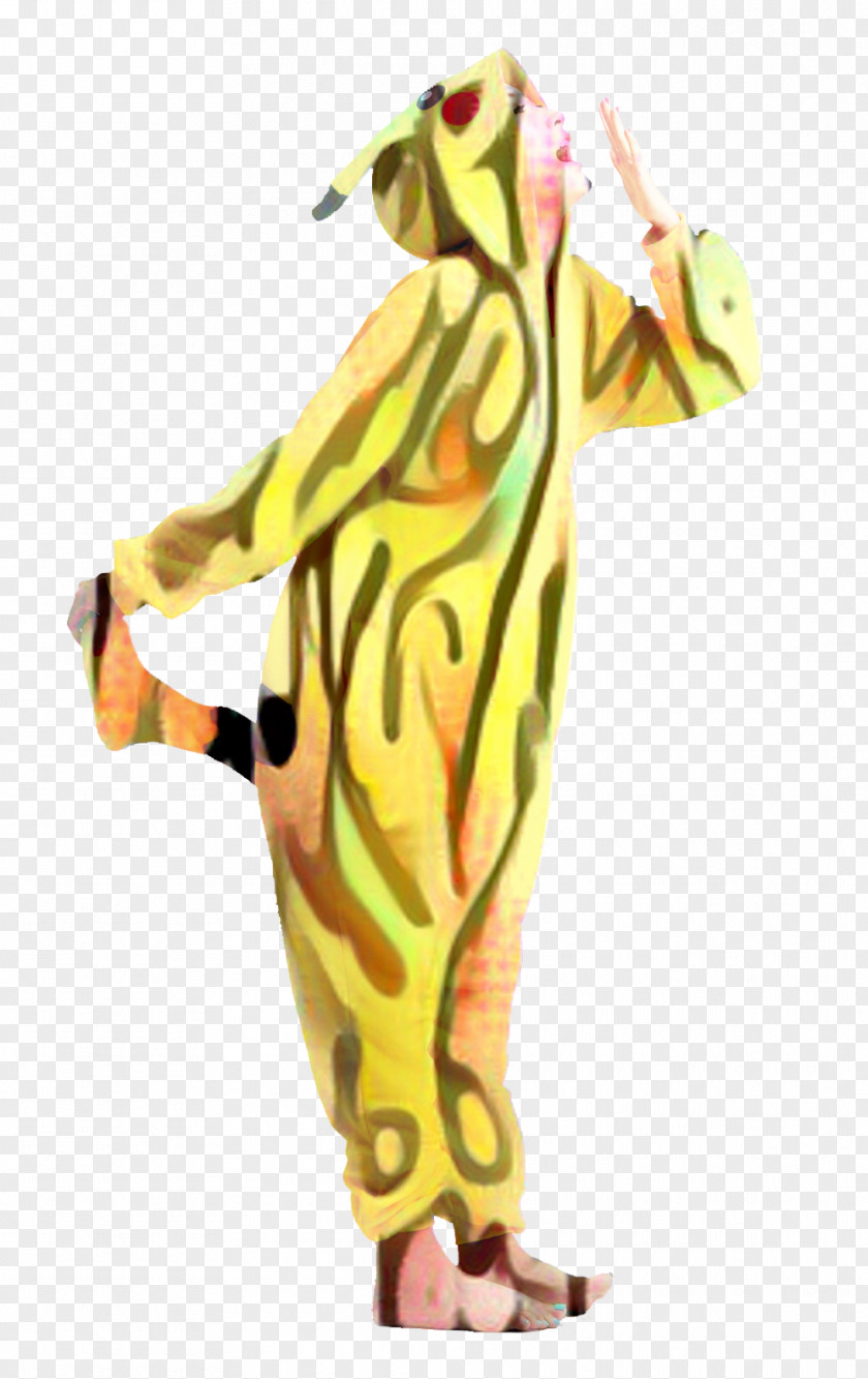 Yellow Costume Giraffe Cartoon PNG