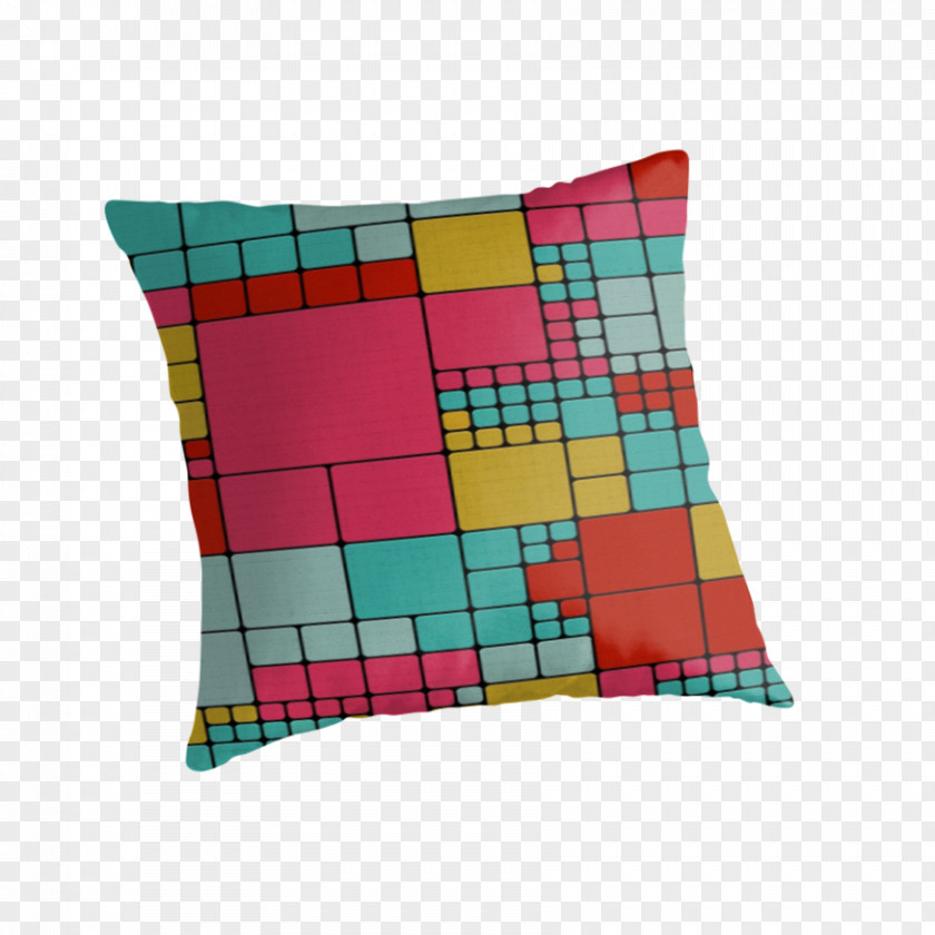 Abstract Squares Clothing Patchwork Design Cushion Throw Pillows PNG