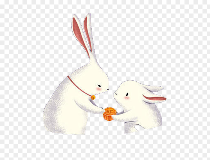 Cartoon Illustration Of Mid-Autumn Rabbit PNG