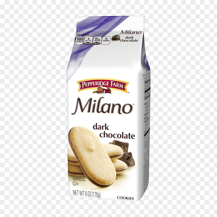 Chocolate Milano Chip Cookie Pepperidge Farm Biscuits Crisp PNG
