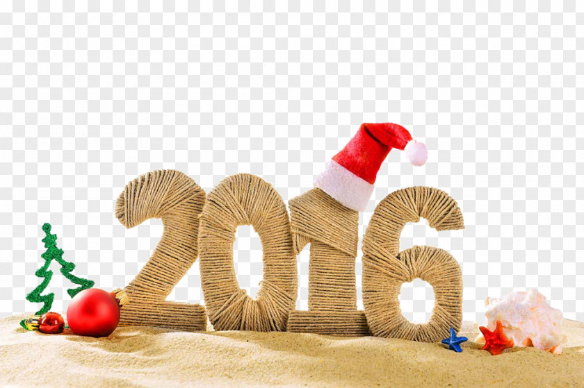 Creative Christmas 2016 Beach New Year's Day Holiday PNG