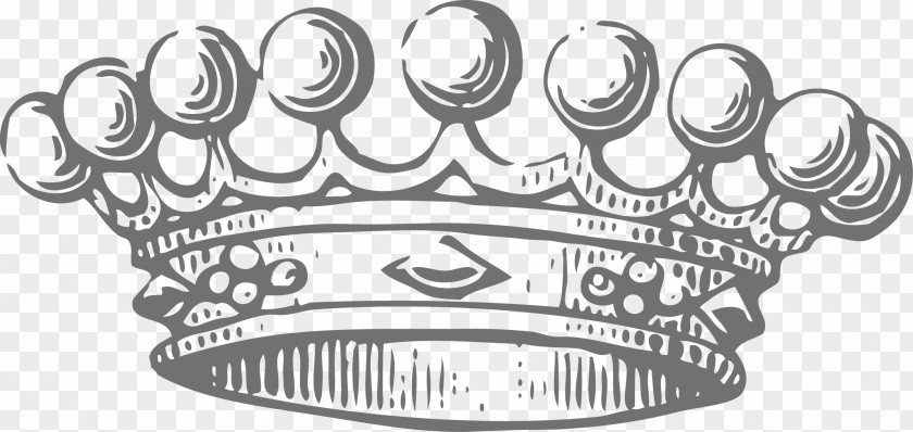 Crown Vector Black And White PNG